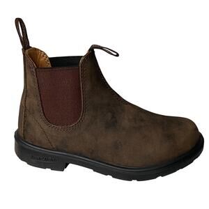 Blundstone Ankle Chelsea Boot Youth Sz 1 Rustic Brown Leather 565